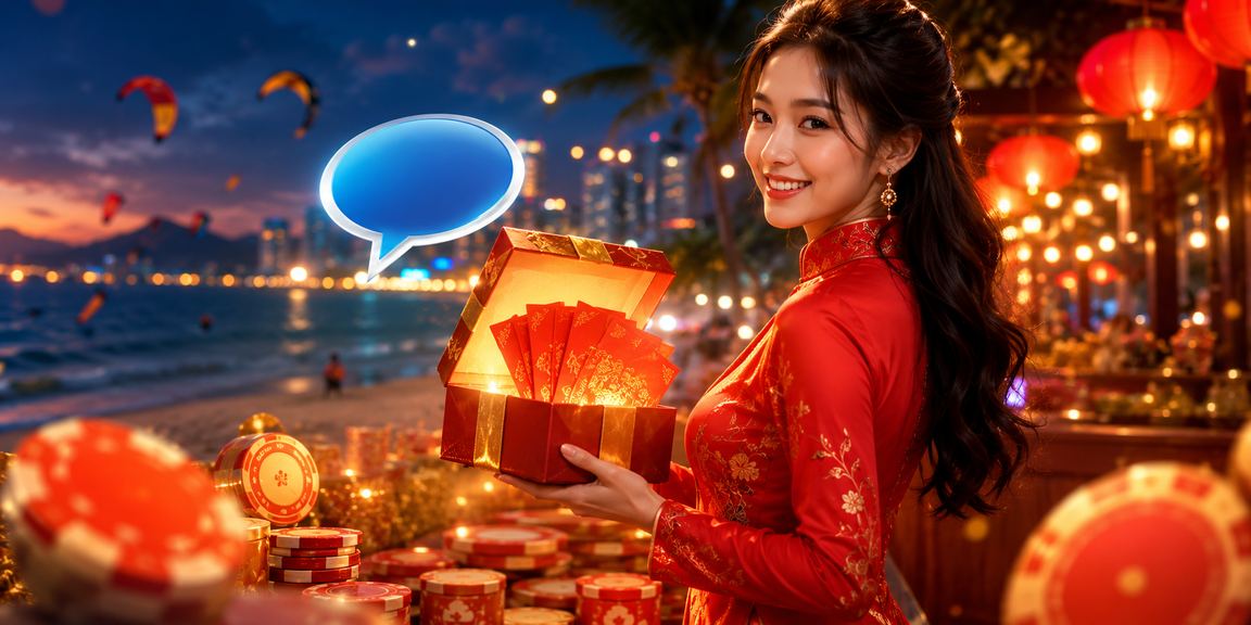 Người chơi nhận voucher mùa lễ tại resort Mũi Né